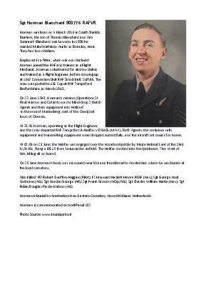 A preview of a PDF biography for Blanchard, Norman